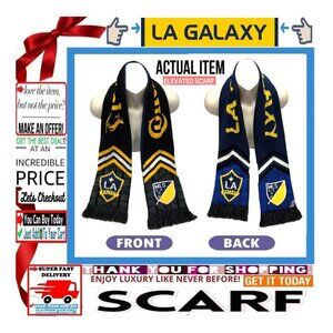 🛑 LA GALAXY Official Partner➕🆒 SCARF Stripe Soccer Fan Team Wrap 💸BUY NOW‼️🟢